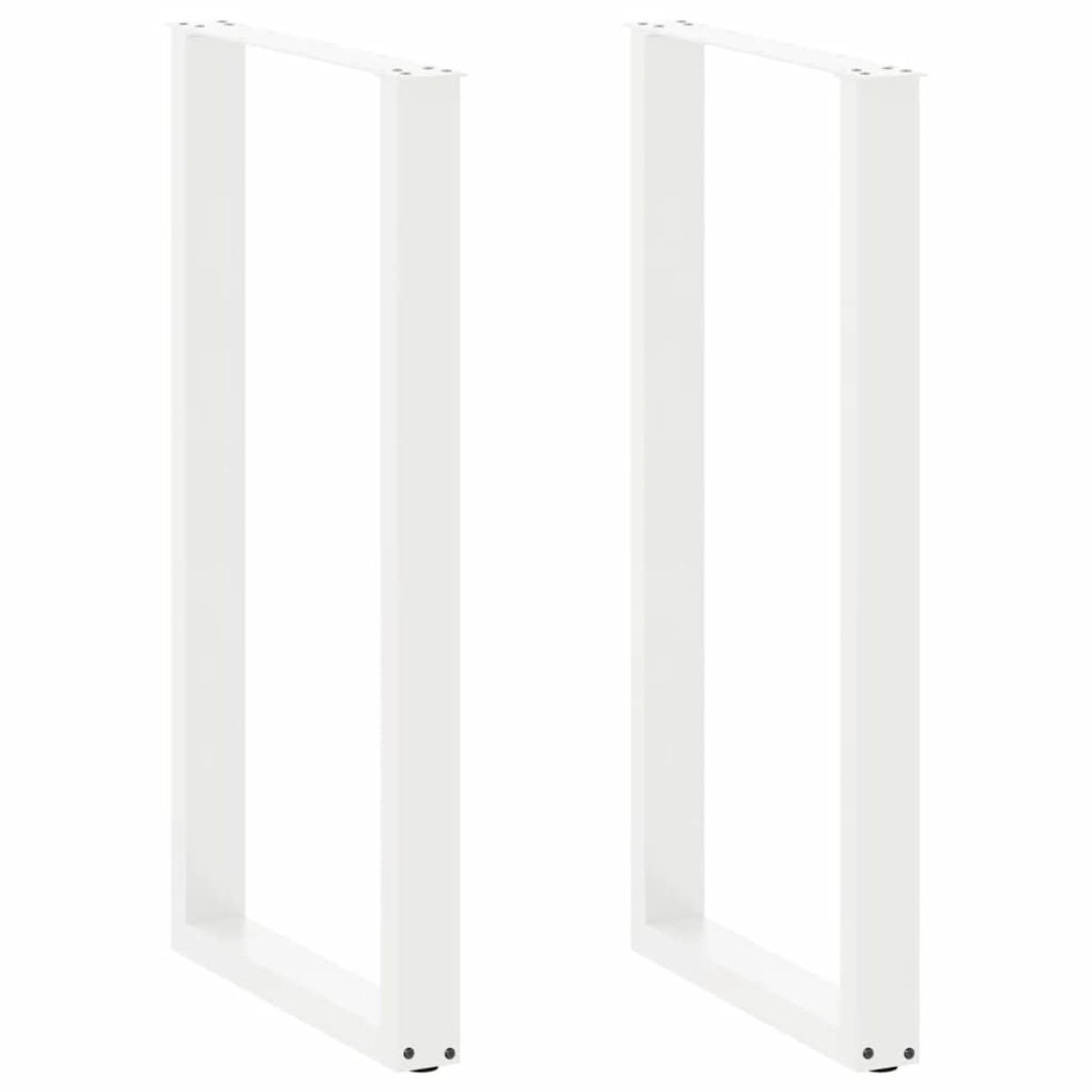 vidaXL Πόδια Τραπεζιού Μπαρ σε Σχήμα U 2 τεμ. Λευκά 60x (110-111) εκ. Ατσάλι