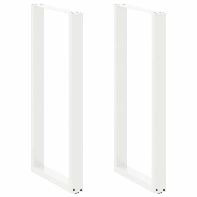 vidaXL Πόδια Τραπεζιού Μπαρ σε Σχήμα U 2 τεμ. Λευκά 60x (110-111) εκ. Ατσάλι