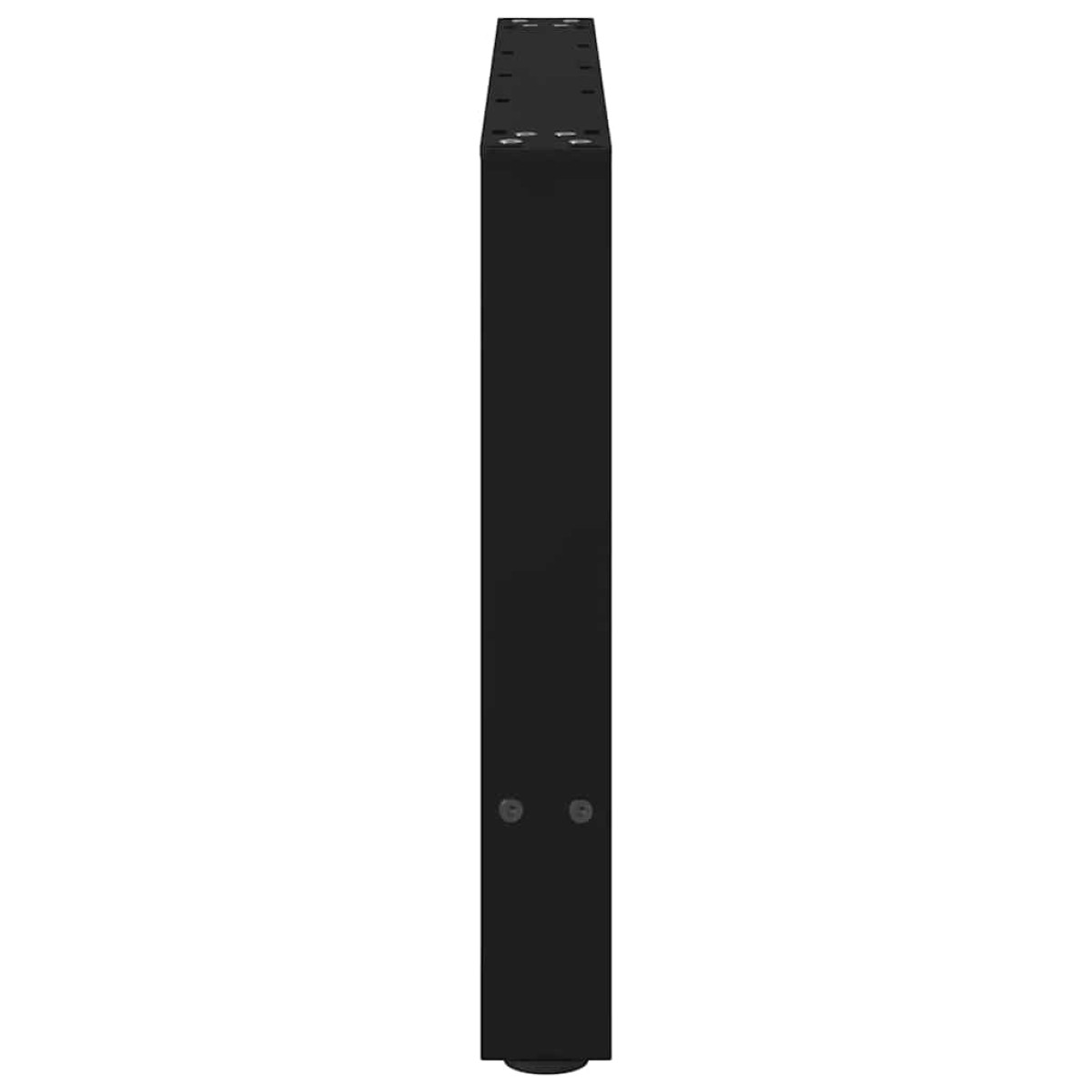 vidaXL Πόδια Σαλονιού 2 τεμ. Μαύρα 70x(42-43) εκ. Ατσάλι