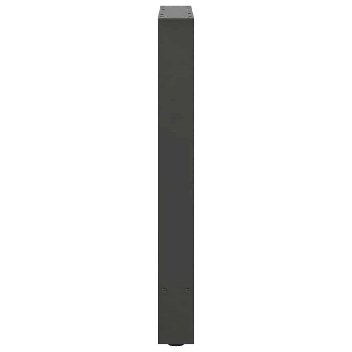 vidaXL Πόδια Τραπεζαρίας Ανθρακί 2 τεμ. 60x(72-73) εκ. Ατσάλι