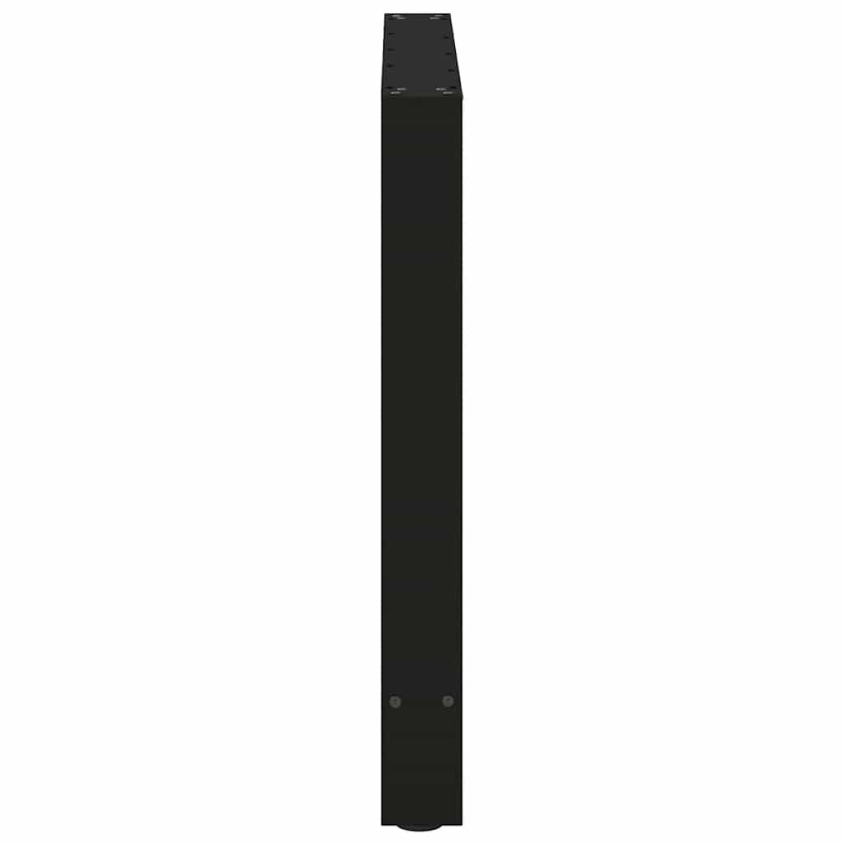 vidaXL Πόδια Τραπεζαρίας 2 τεμ. Μαύρα 70x(72-73) εκ. Ατσάλι