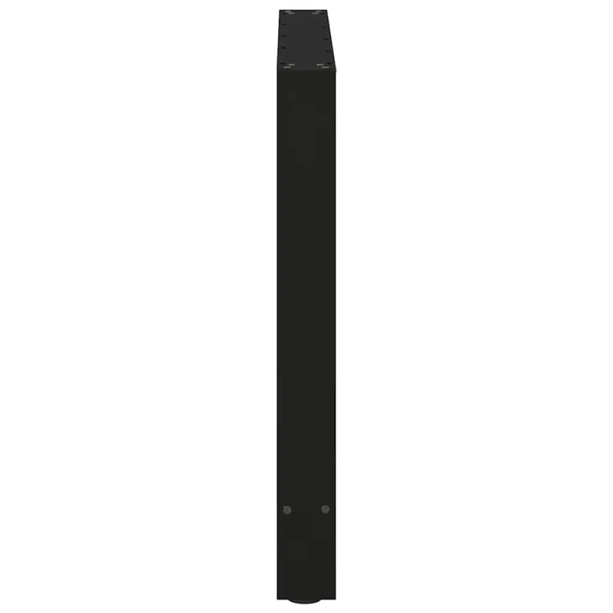 vidaXL Πόδια Τραπεζαρίας 2 τεμ. Μαύρα 80x(72-73) εκ. Ατσάλι