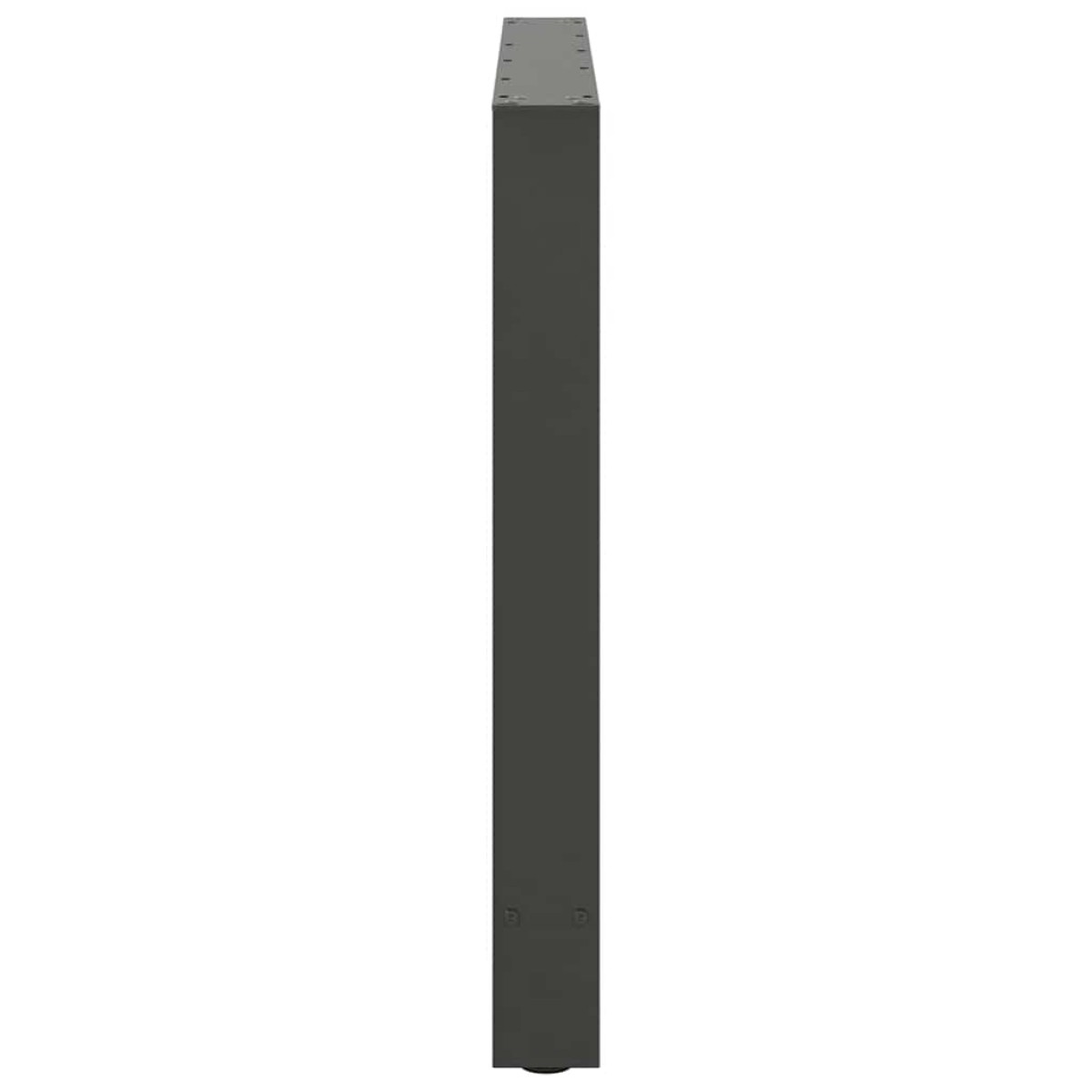 vidaXL Πόδια Τραπεζαρίας Ανθρακί 2 τεμ. 90x(72-73) εκ. Ατσάλι