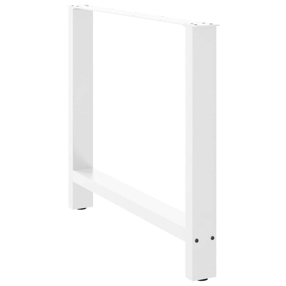 vidaXL Πόδια Τραπεζαρίας 2 τεμ. Λευκά 100x(72-73) εκ. Ατσάλι