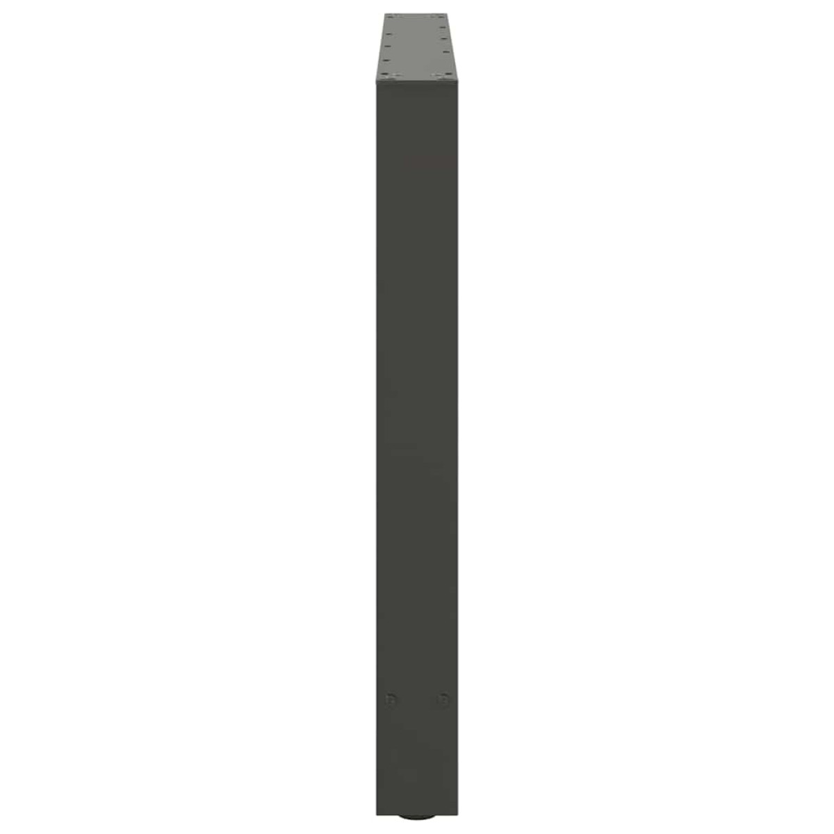 vidaXL Πόδια Τραπεζαρίας Ανθρακί 2 τεμ. 100x(72-73) εκ. Ατσάλι