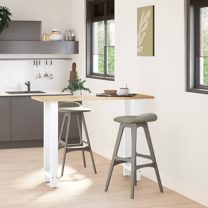 vidaXL Πόδια Τραπεζιού Μπαρ 2 τεμ. Λευκά 50x(100-101) εκ. Ατσάλι