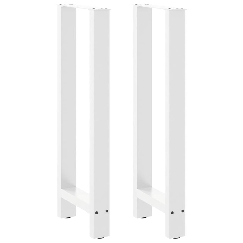 vidaXL Πόδια Τραπεζιού Μπαρ 2 τεμ. Λευκά 50x(100-101) εκ. Ατσάλι