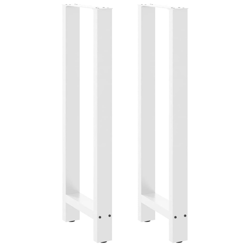 vidaXL Πόδια Τραπεζιού Μπαρ 2 τεμ. Λευκά 50x (110-111) εκ. Ατσάλι