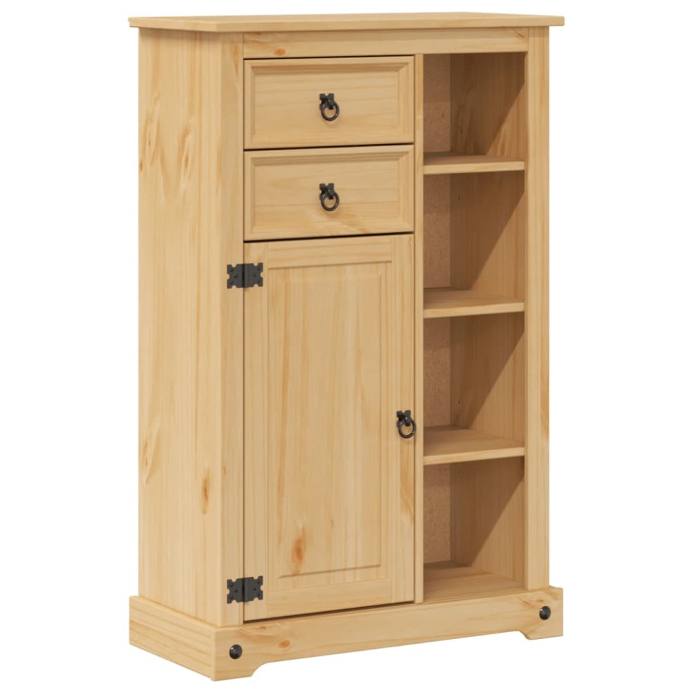 vidaXL Ντουλάπι Μπάνιου Corona 70x33x110 εκ. από Μασίφ Ξύλο Πεύκου