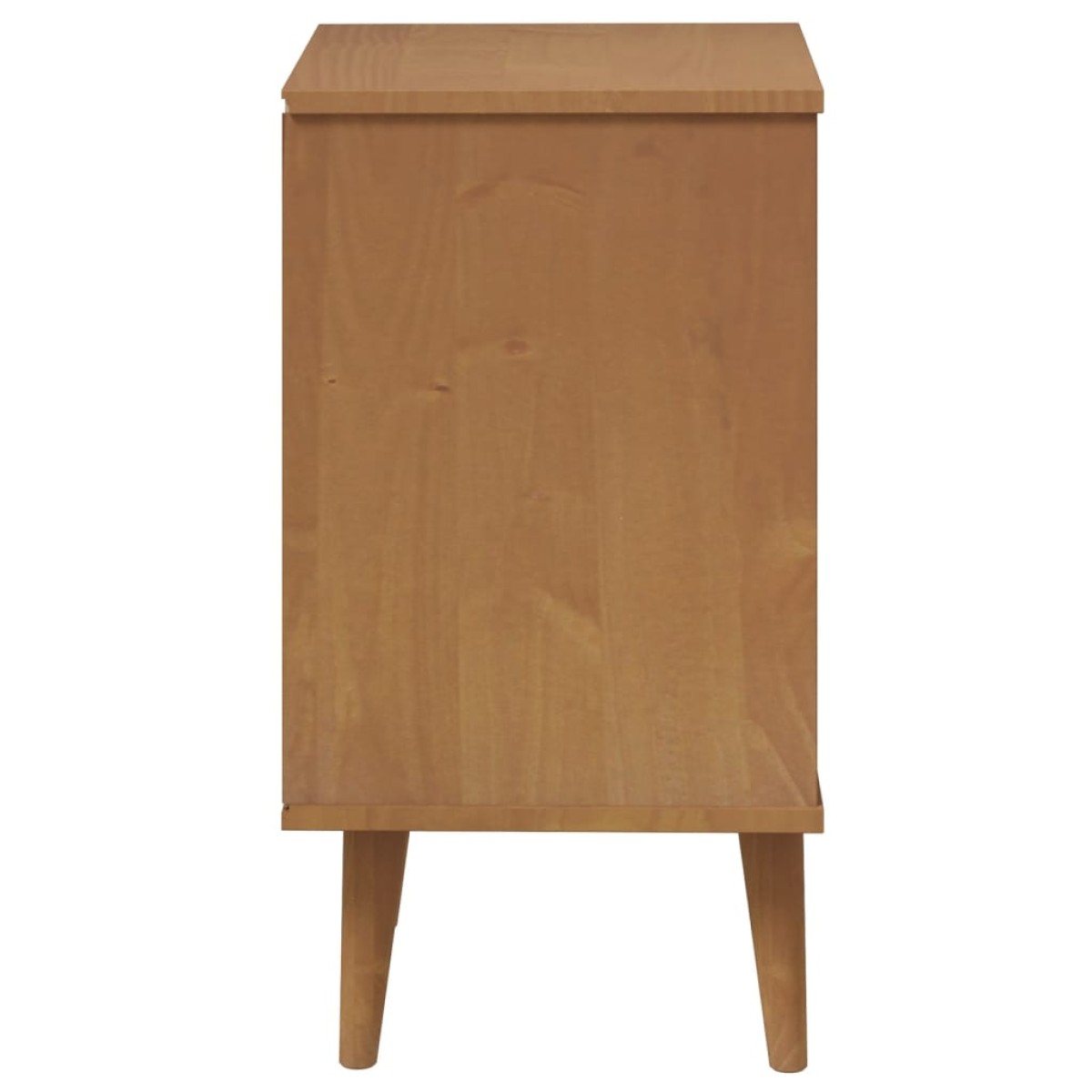 vidaXL Κομοδίνο MOLDE Καφέ 40 x 35 x 65 εκ. από Μασίφ Ξύλο Πεύκου