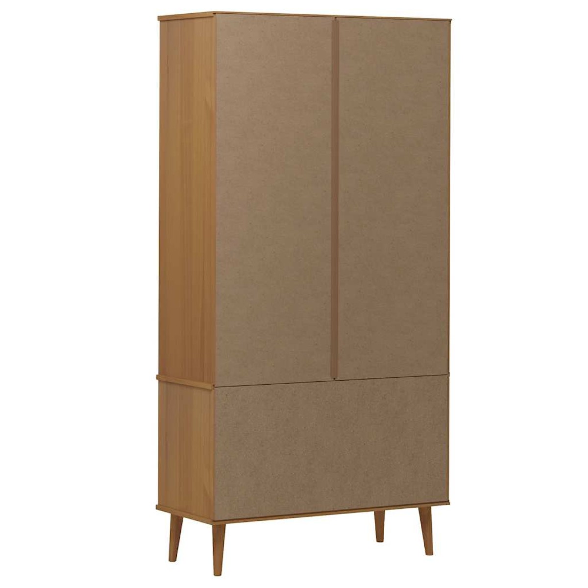 vidaXL Βιτρίνα MOLDE Καφέ 90 x 35 x 175 εκ. από Μασίφ Ξύλο Πεύκου