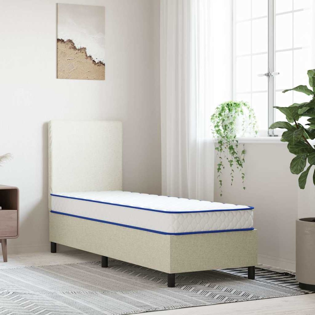 vidaXL Στρώμα με Αφρό Μνήμης Λευκό 70x200x17 εκ. μαλακό