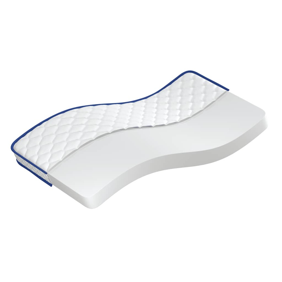 vidaXL Στρώμα με Αφρό Μνήμης Λευκό 90x190x17 εκ. μαλακό