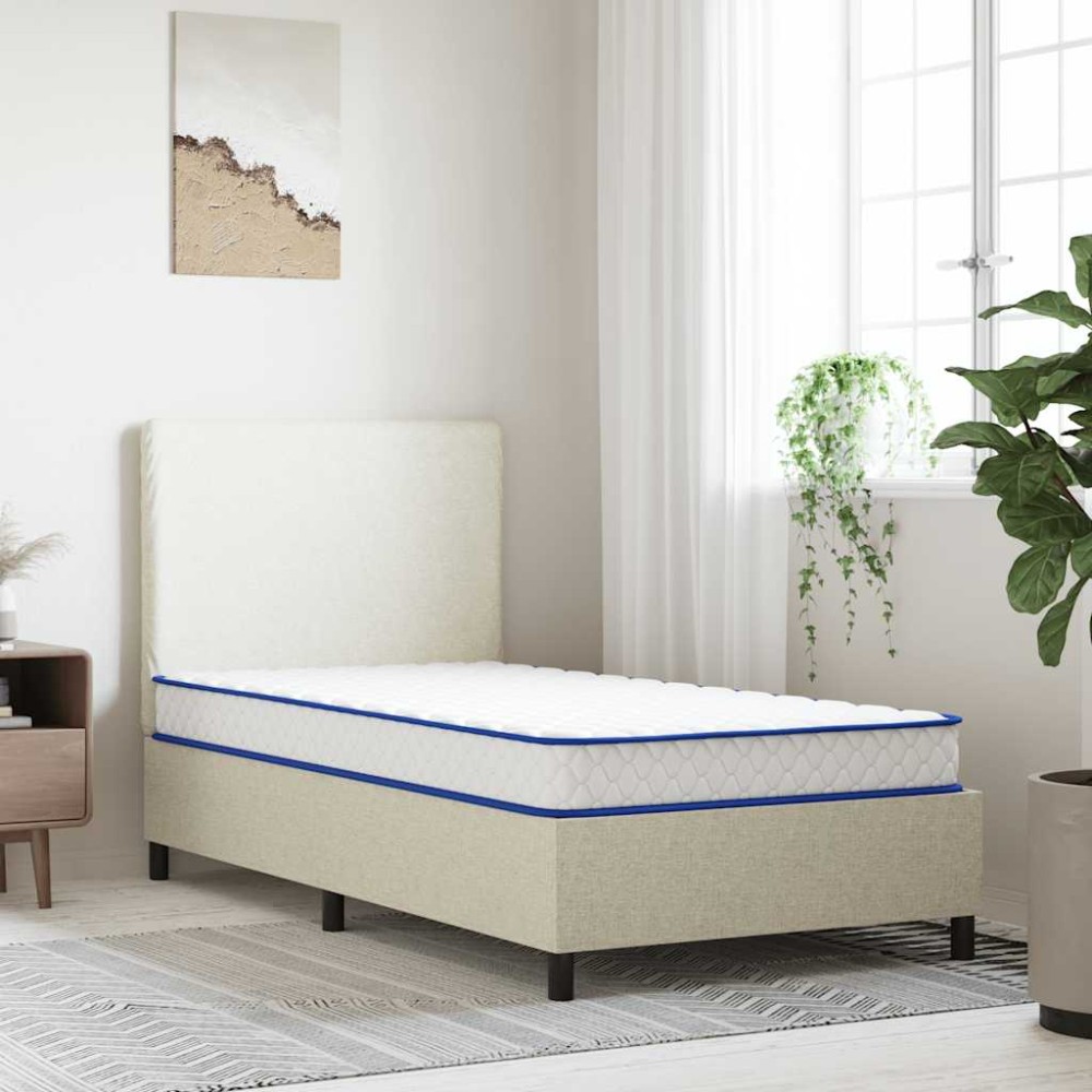 vidaXL Στρώμα με Αφρό Μνήμης Λευκό 90x190x17 εκ. μαλακό
