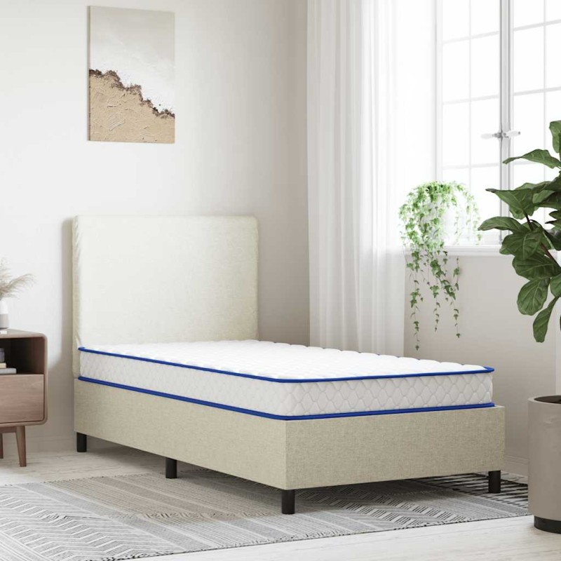 vidaXL Στρώμα με Αφρό Μνήμης Λευκό 90x190x17 εκ. μαλακό