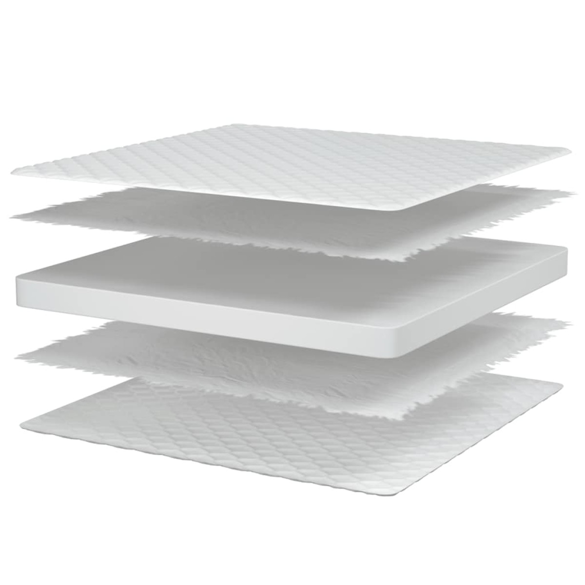 vidaXL Στρώμα με Αφρό Μνήμης Λευκό 100x200x17 εκ. μαλακό