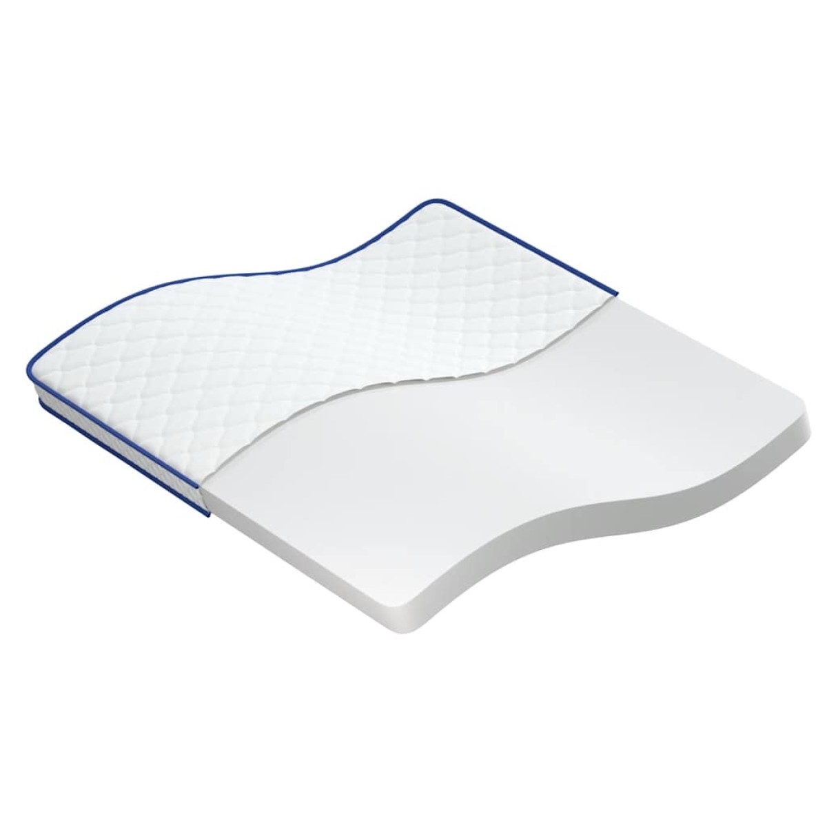 vidaXL Στρώμα με Αφρό Μνήμης Λευκό 200x200x17 εκ. μαλακό