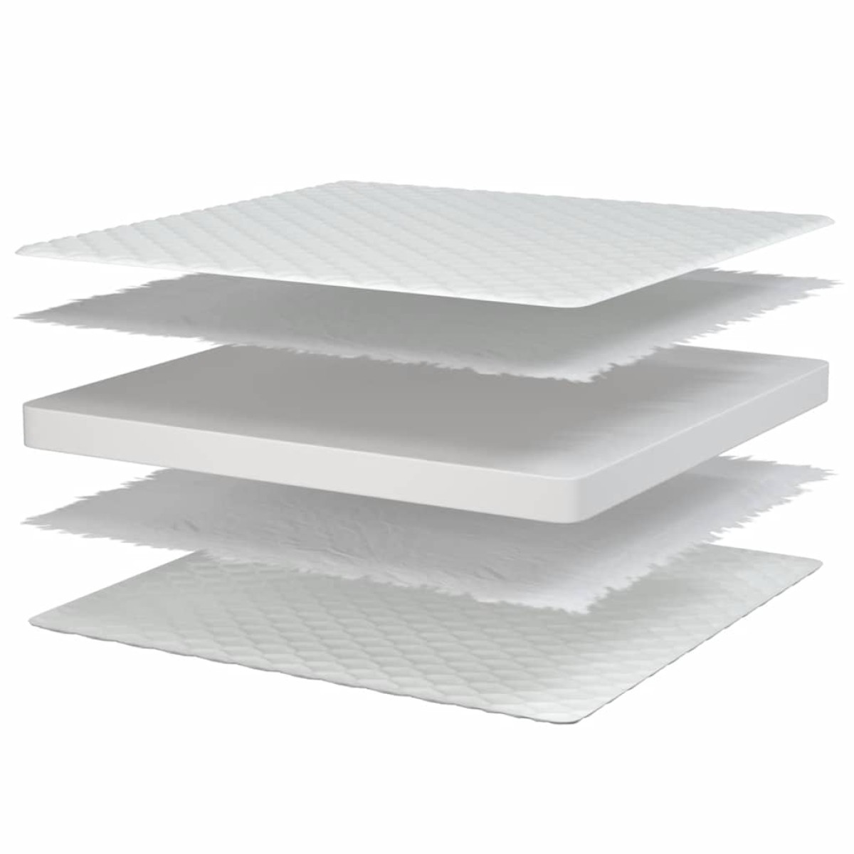 vidaXL Στρώμα με Αφρό Μνήμης Λευκό 200x200x17 εκ. μαλακό