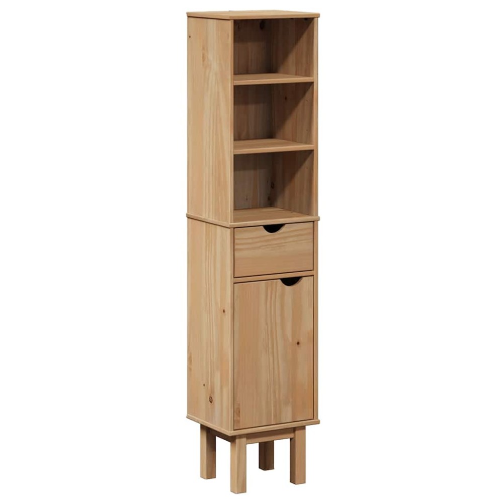 vidaXL Ντουλάπι Μπάνιου OTTA 35x30x159 εκ. Μασίφ Ξύλο Πεύκου
