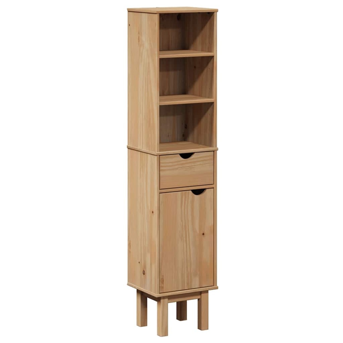 vidaXL Ντουλάπι Μπάνιου OTTA 35x30x159 εκ. Μασίφ Ξύλο Πεύκου