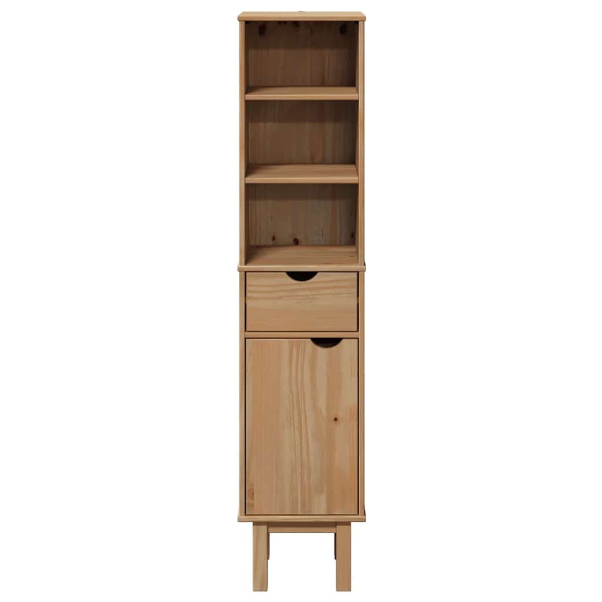 vidaXL Ντουλάπι Μπάνιου OTTA 35x30x159 εκ. Μασίφ Ξύλο Πεύκου