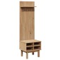 vidaXL Έπιπλο χωλ OTTA 50x40x160 εκ. Μασίφ Ξύλο Πεύκου