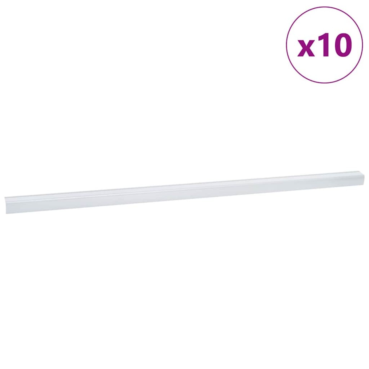 vidaXL Προστατευτικά ακμών σκάλας 10 τμχ. Ασημί 67 x 3 x 2 εκ.