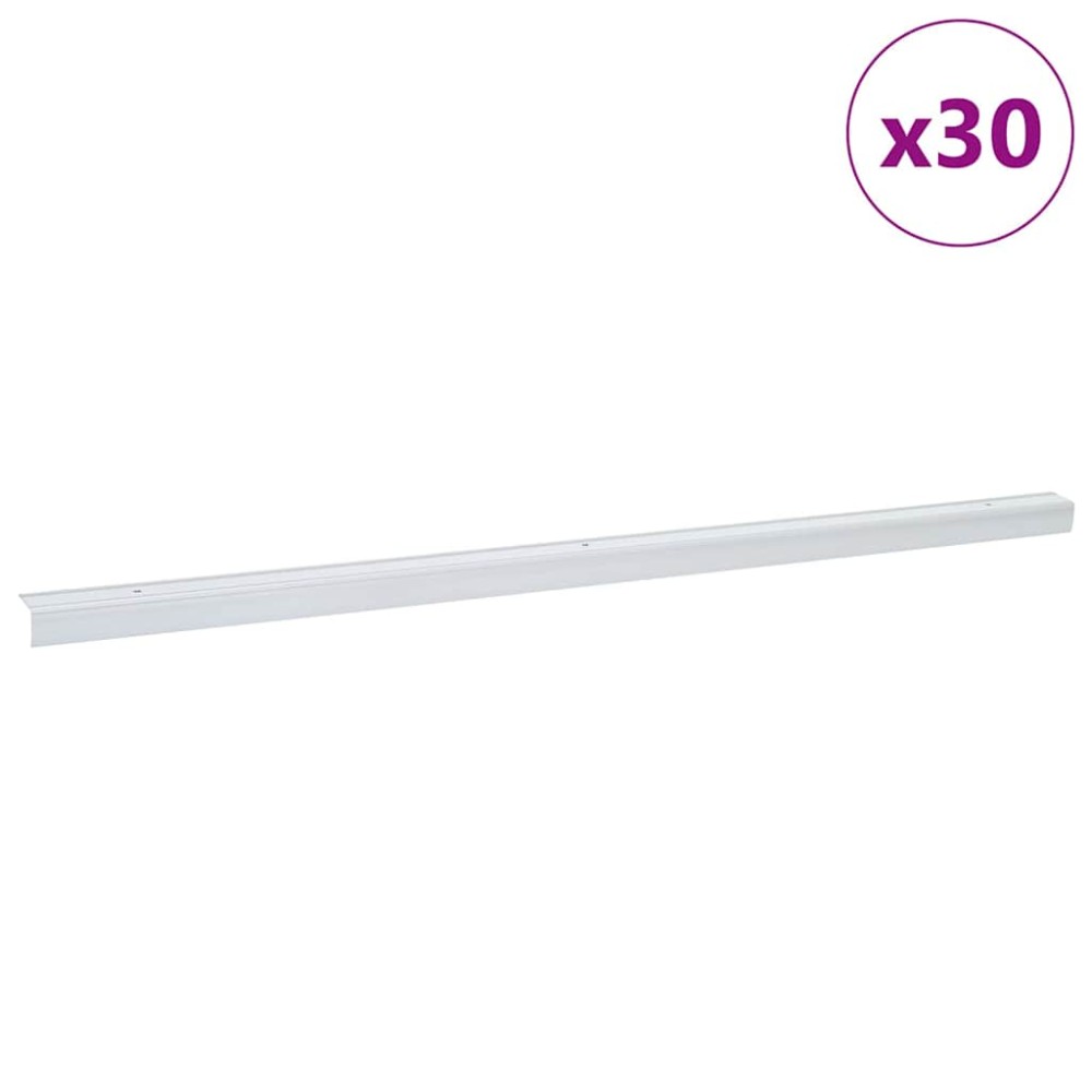 vidaXL Προστατευτικά ακμών σκάλας 30 τμχ. Ασημί 67 x 3.5 x 3 εκ.
