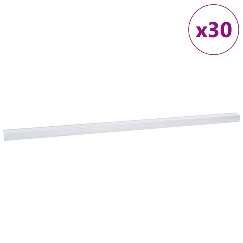 vidaXL Προστατευτικά ακμών σκάλας 30 τμχ. Ασημί 67 x 3.5 x 3 εκ