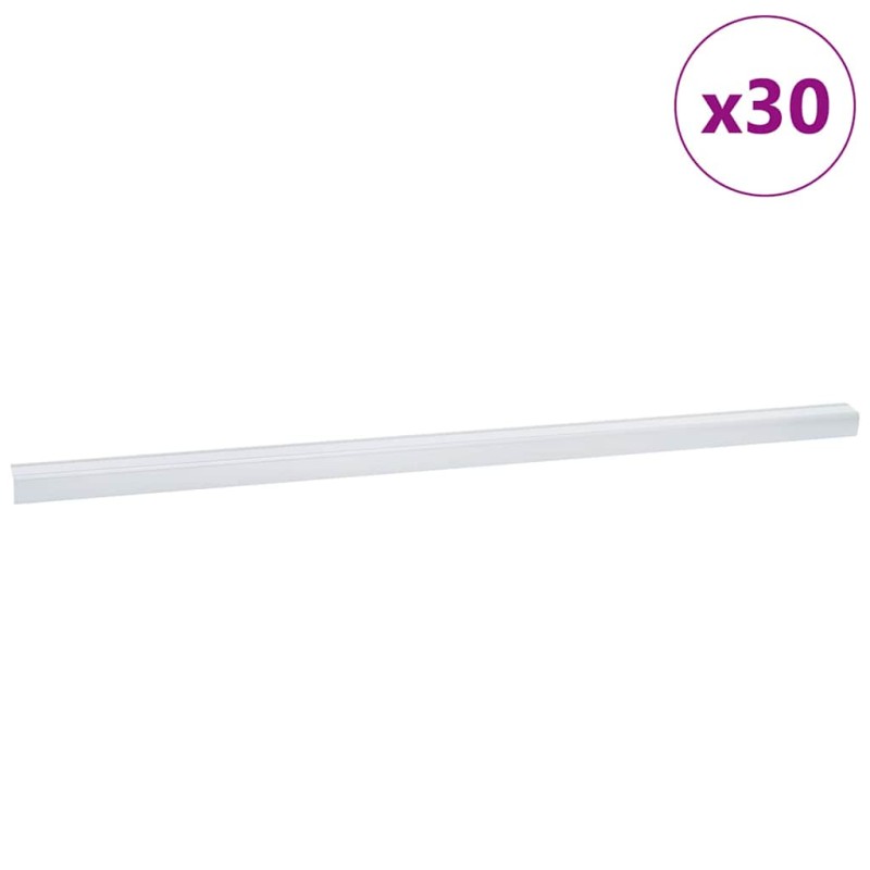 vidaXL Προστατευτικά ακμών σκάλας 30 τμχ. Ασημί 67 x 3.5 x 3 εκ