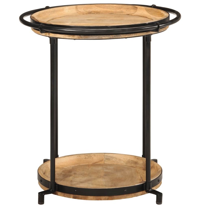 vidaXL Συνοδευτικό τραπέζι Ø55x60 cm Μασίφ ξύλο Mango