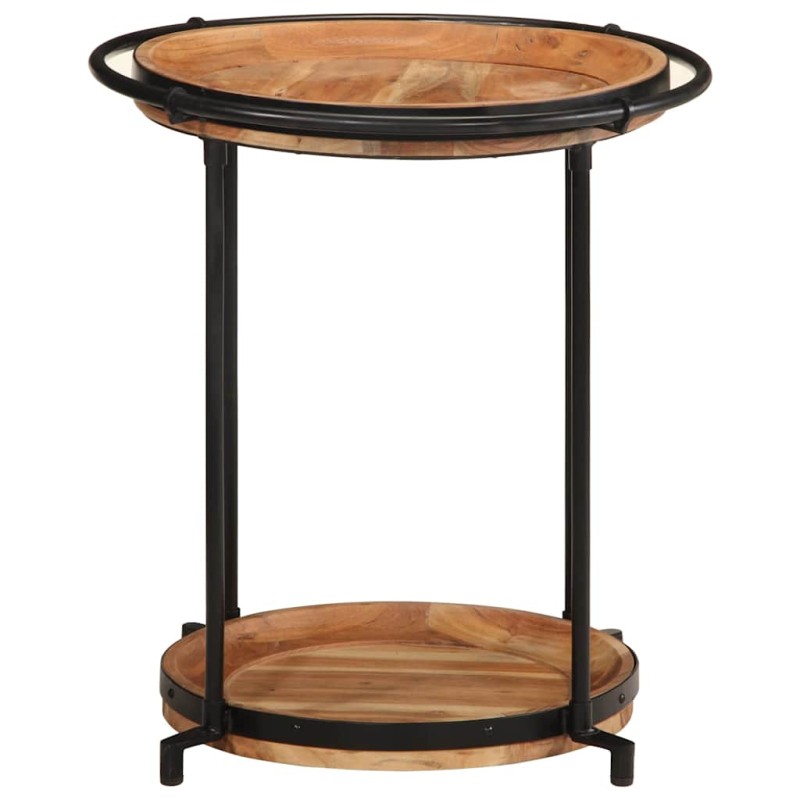 vidaXL Τραπεζάκι Ø55x60 cm μασίφ ξύλο ακακία