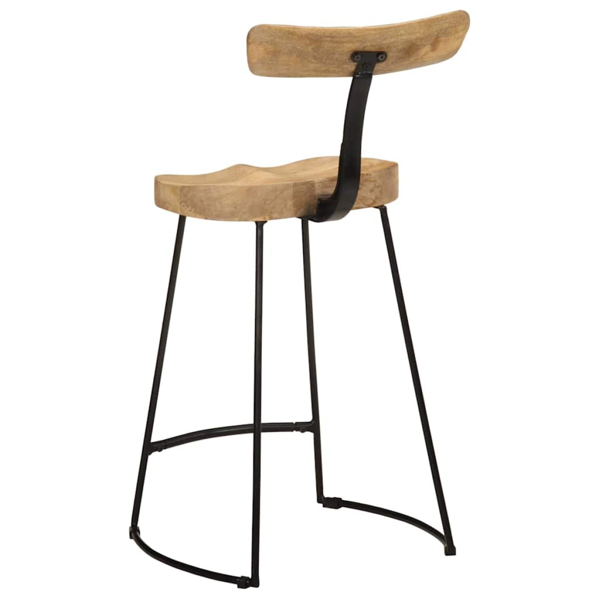 vidaXL Σκαμπό Μπαρ 2 τεμ. 49x43x88 εκ. από Μασίφ Ξύλο Μάνγκο