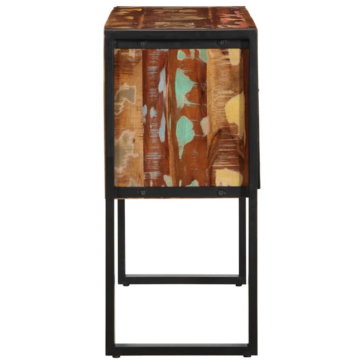 vidaXL Ντουλάπι κονσόλας Πολύχρωμο 90x35x75 εκ Μασίφ Ξύλο Ανακυκλωμένο