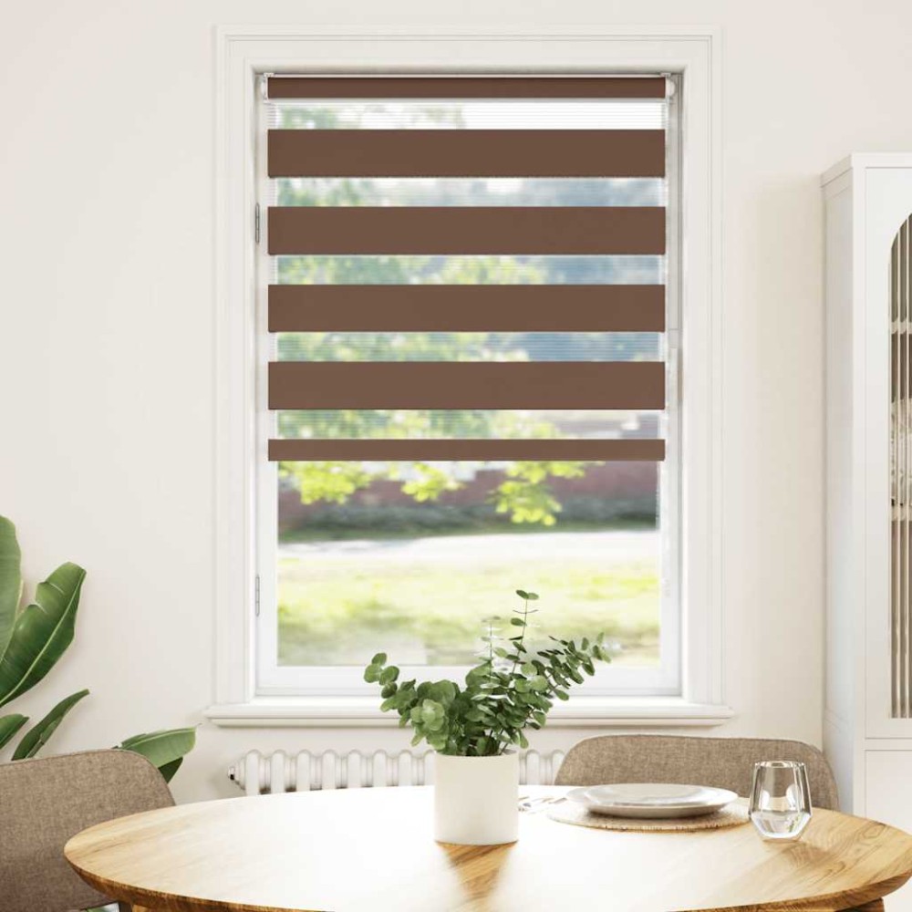 vidaXL Στόρι Ζέβρας Καφέ 70x100 εκ. Πλάτος Υφάσματος 65,9 εκ. Πολυεστέρας
