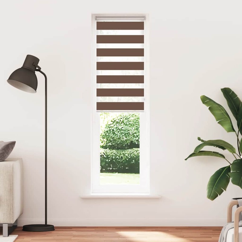 vidaXL Στόρι Ζέβρας Καφέ 60x200 εκ. Πλάτος Υφάσματος 55,9 εκ. Πολυεστέρας