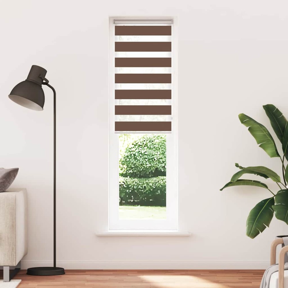 vidaXL Στόρι Ζέβρας Καφέ 60x230 εκ. Πλάτος Υφάσματος 55,9 εκ. Πολυεστέρας