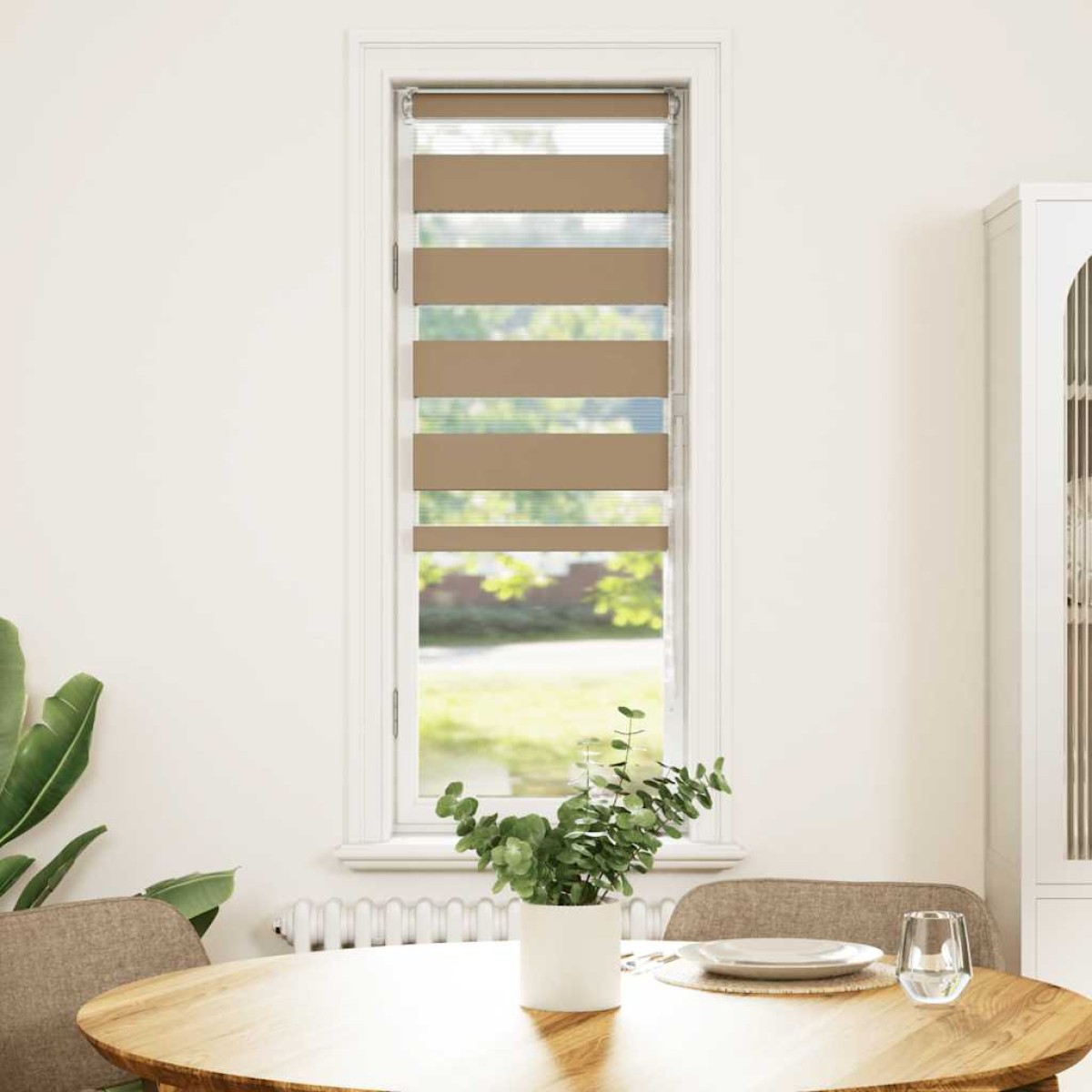 vidaXL Στόρι Ζέβρας Καφέ 50x100 εκ. Πλάτος Υφάσματος 45,9 εκ. Πολυεστέρας