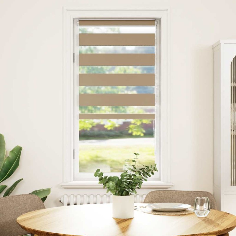 vidaXL Στόρι Ζέβρας Καφέ Άμμου 60x100 εκ. Πλάτος Υφάσματος 55,9 εκ. Πολυεστέρας