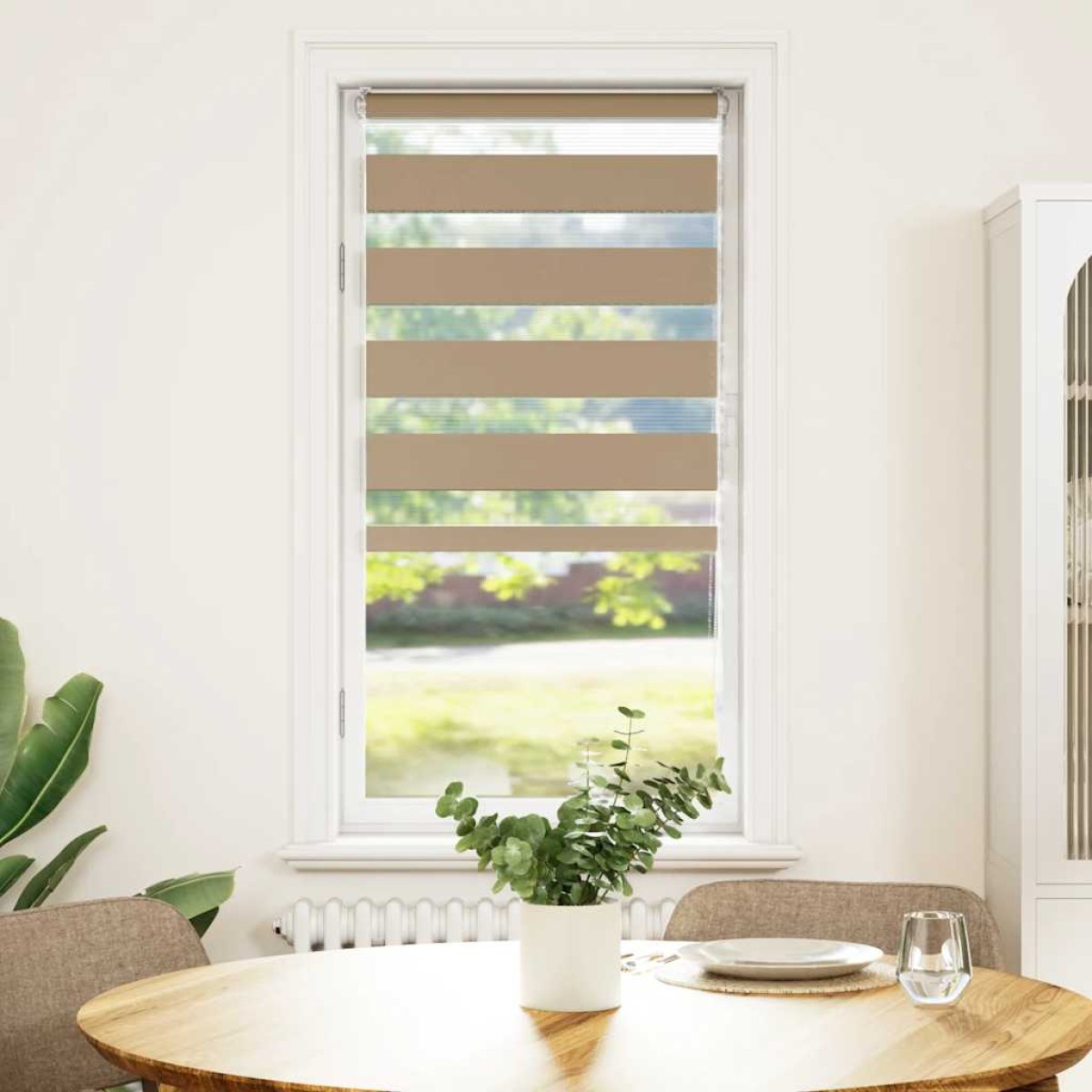 vidaXL Στόρι Ζέβρας Καφέ Άμμου 65x100 εκ. Πλάτος Υφάσματος 60,9 εκ. Πολυεστέρας