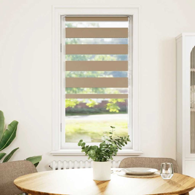 vidaXL Στόρι Ζέβρας Καφέ Άμμου 65x100 εκ. Πλάτος Υφάσματος 60,9 εκ. Πολυεστέρας