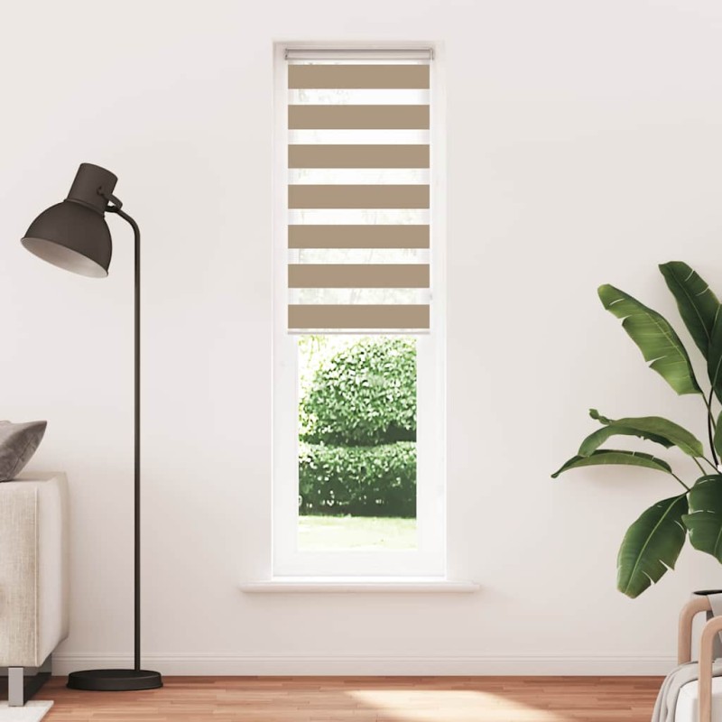 vidaXL Στόρι Ζέβρας Καφέ Άμμου 60x200 εκ. Πλάτος Υφάσματος 55,9 εκ. Πολυεστέρας