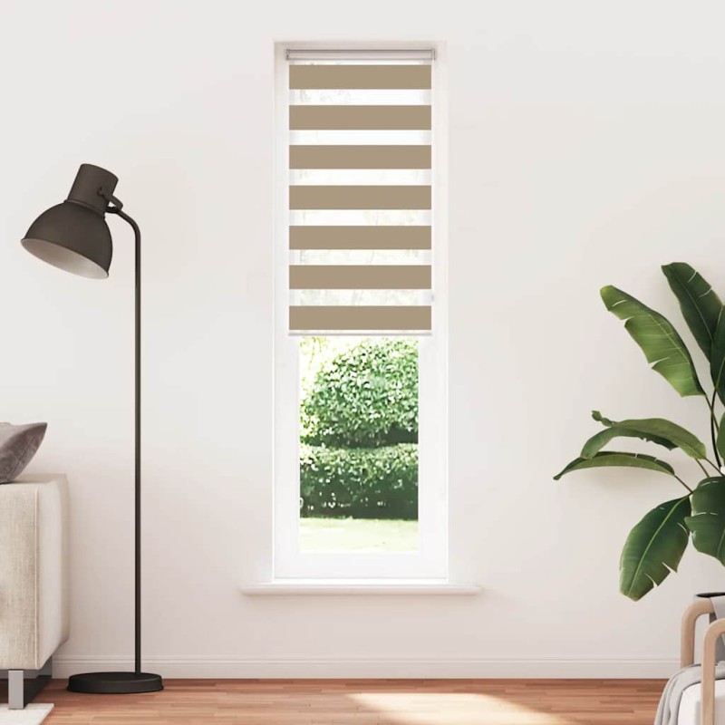 vidaXL Στόρι Ζέβρας Καφέ Άμμου 60x230 εκ. Πλάτος Υφάσματος 55,9 εκ. Πολυεστέρας