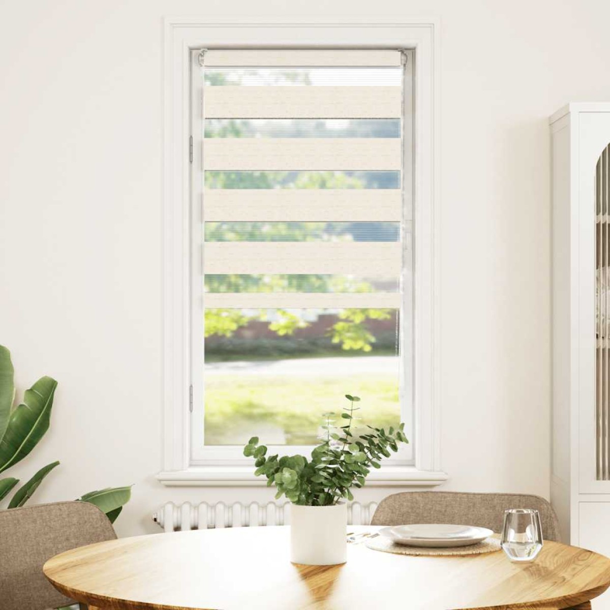 vidaXL Στόρι Ζέβρα Μάρμαρο Μπεζ 55x100 εκ. Πλάτος Υφάσματος 50,9 εκ. Πολυεστέρας