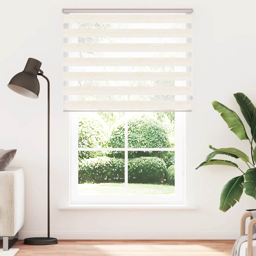 vidaXL Στόρι Ζέβρα Μάρμαρο Μπεζ 145x200 εκ. Πλάτος Υφάσματος 140,9 εκ. Πολυεστέρας
