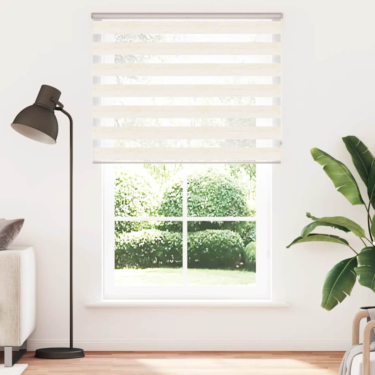 vidaXL Στόρι Ζέβρα Μάρμαρο Μπεζ 145x200 εκ. Πλάτος Υφάσματος 140,9 εκ. Πολυεστέρας