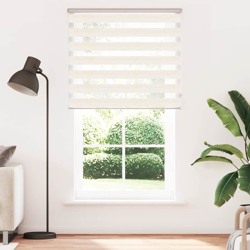 vidaXL Στόρι Ζέβρα Μάρμαρο Μπεζ 130x230 εκ. Πλάτος Υφάσματος 125,9 εκ. Πολυεστέρας