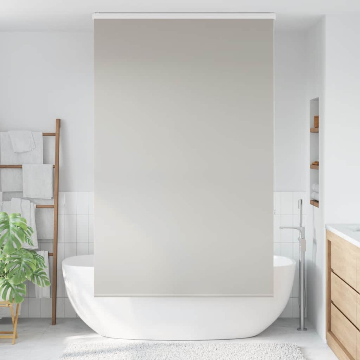 vidaXL Κουρτίνα Μπάνιου Ρολό κασέτα 130x240εκ. Πλάτος υφάσματος 126εκ.