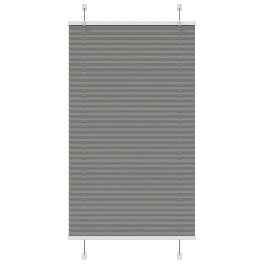 vidaXL Πλισέ περσίδα Ανθρακί 70x100 cm Πλάτος υφάσματος 69,4 cm