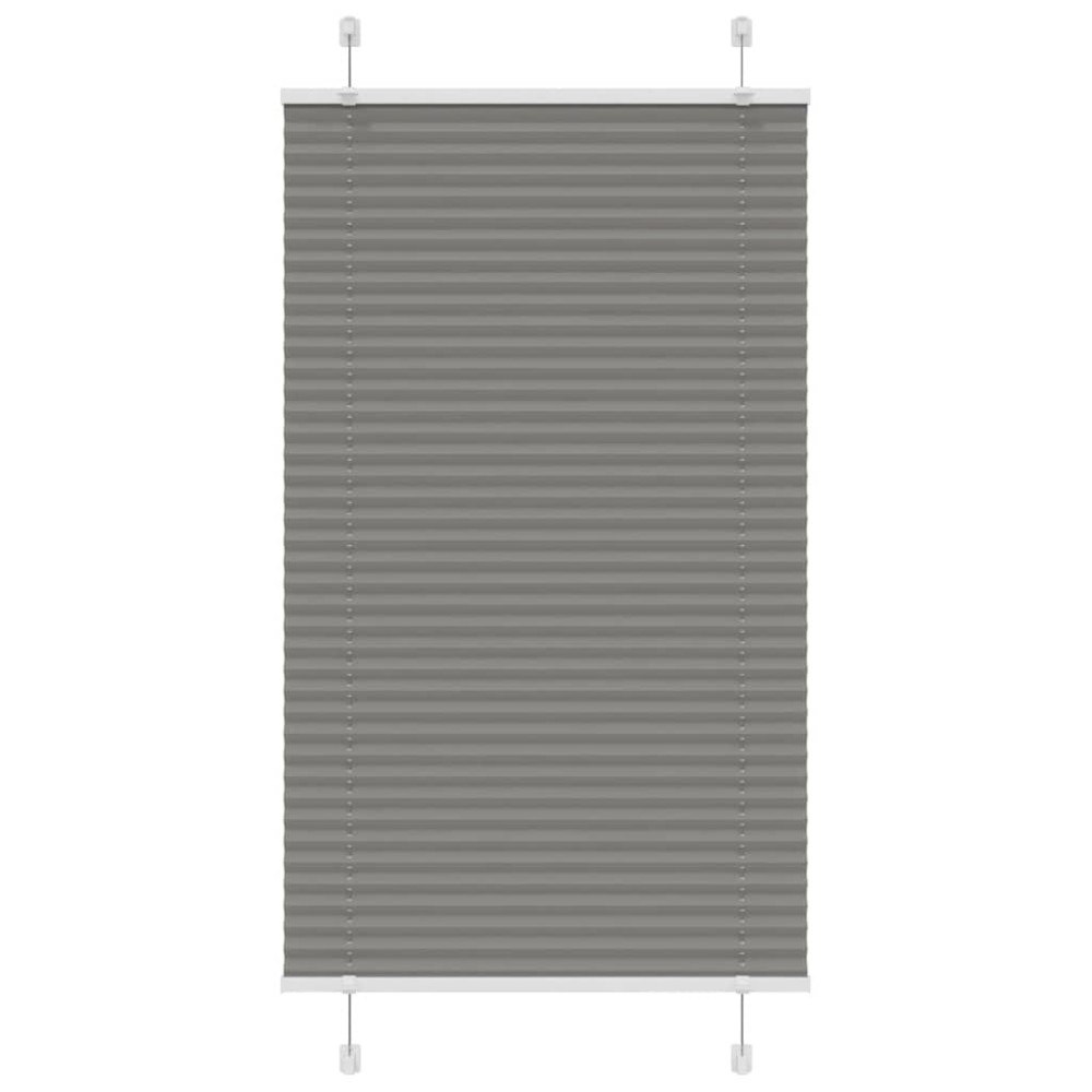 vidaXL Πλισέ περσίδα Ανθρακί 75x100 cm Πλάτος υφάσματος 74,4 cm
